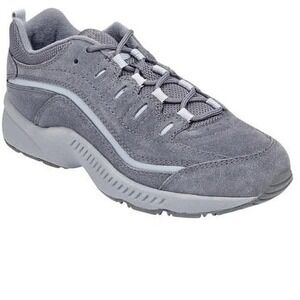 NIB Easy Spirit Romy Walking Shoes Women's 10 W Wide Width Gray Leather Textile